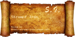 Strompf Irén névjegykártya